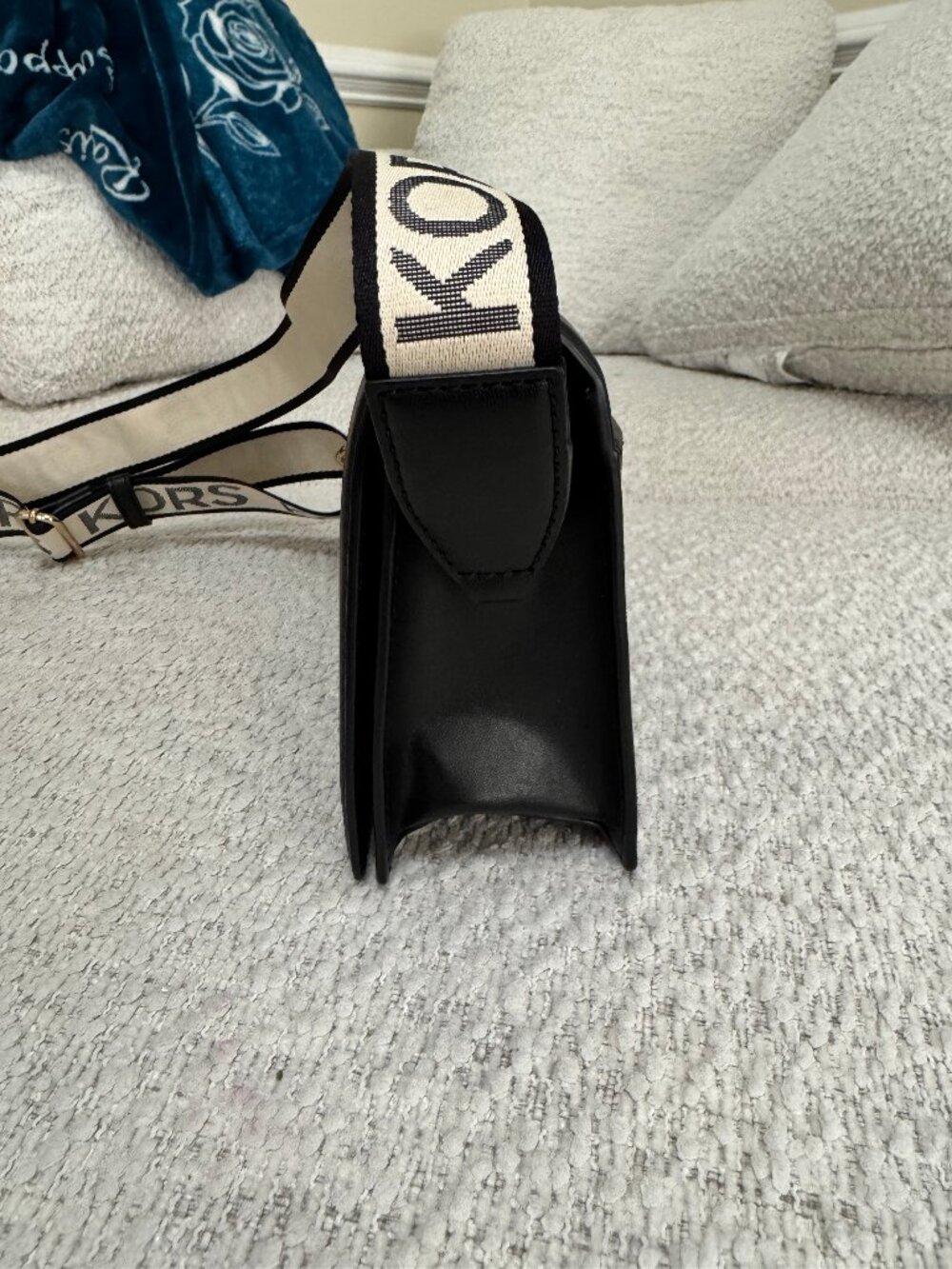 Michael Kors Large Jet Set Saffiano Leather Full Flap Black Crossbody NWOT - Picture 3 of 13